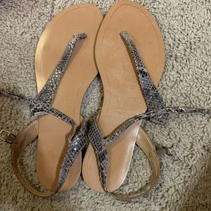 snakeskin sandals
